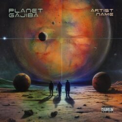 Planet Gajiba premade album cover art - for Ambient, Dark Ambient Music - style Cinematic Style, Conceptual Art - in Red, Orange Color