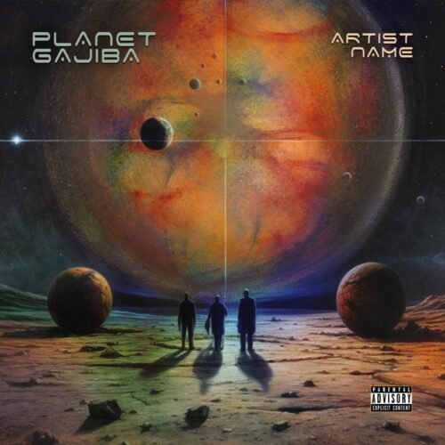 Planet Gajiba premade album cover art - for Ambient, Dark Ambient Music - style Cinematic Style, Conceptual Art - in Red, Orange Color