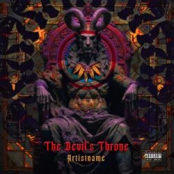 The Devil's Throne Black Metal Premade Album Cover Art