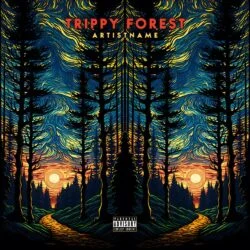 Trippy Forest Premade Album Cover Art