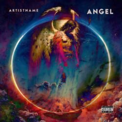 Angel exclusive digital artwork for sale - for Ambient, Dark Pop Music - style Dark Fantasy, Oil Painting - in Blue, Purple Color