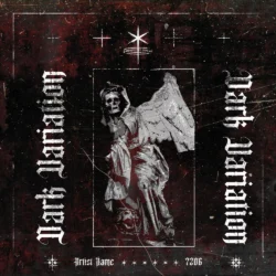 Dark variation black metal cover art - for Black Metal, Dark Ambient Music - style Dark Fantasy, Gothic Art - in Red, Black Color