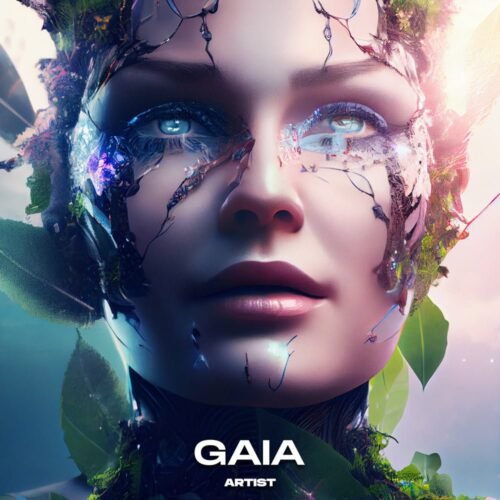 Gaia exclusive digital artwork for sale - for Ambient, Electronic Music - style Surrealist, Hyperrealism - in Green, Blue Color
