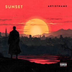 Sunset premade animation for sale - for Ambient, Chillwave Music - style Cinematic Style, Illustrated - in Red, Orange Color