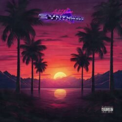Synthwave exclusive premade cover art for sale - for Synth-Pop, Chillwave Music - style Retrowave, Synthwave Style - in Pink, Purple Color