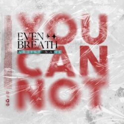 You Can Not Even Breath premade typography album cover art - for Alternative Metal, Alternative Rock Music - style Acid Graphics, Brutalism - in Red, Grey Color