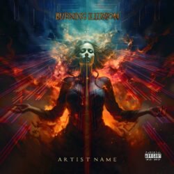 Burning Illusion premade book cover artwork for sale - for Heavy Metal, Power Metal Music - style Dark Fantasy, Cinematic Style - in Red, Orange Color