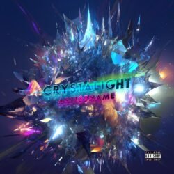 Crystalline exclusive premade album cover art work - for Ambient, Bass Music Music - style Abstract, Biopunk - in Blue, Purple Color
