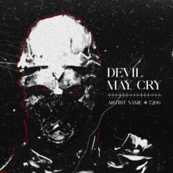 Devil May Cry exclusive premade horror cover artwork for sale - for Alternative Metal, Black Metal Music - style Brutalism, Dark Fantasy - in Red, Black Color