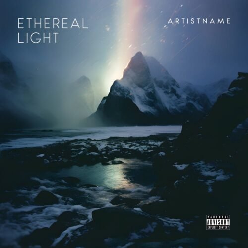 Ethereal Light exclusive premade atmospheric cover artwork - for Ambient, Dark Ambient Music - style Cinematic Style, Photographic - in Blue, Yellow Color