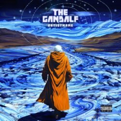 Gandalf exclusive premade cover artwork for sale - for Ambient, Dark Ambient Music - style Psychedelic Art, Illustrated - in Blue, Orange Color