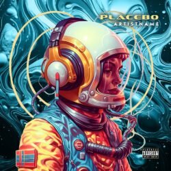 Placebo premade digital artwork for sale - for Synth-Pop, Alternative Rock Music - style Illustrated, Sci-Fi Style - in Blue, Yellow Color