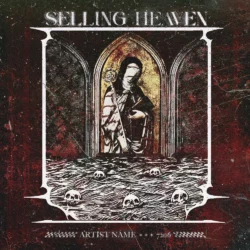 Selling Heaven exclusive premade death metal artwork for sale - for Black Metal, Death Metal Music - style Gothic Art, Woodcut - in Red, Black Color