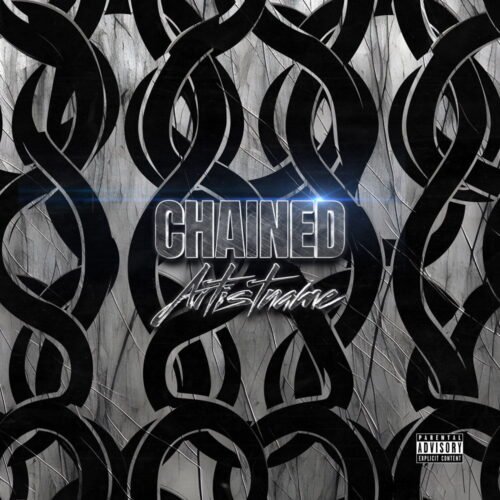 Chained premade rock album cover art - for Alternative Metal, Alternative Rock Music - style Abstract, Brutalism - in Black, Grey Color