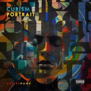 Cubism Portrait Premade Cubism Album Cover Art