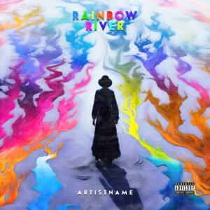 Rainbow River Premade Psychedelic Pop Album Cover Art