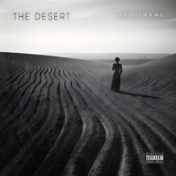The Desert premade dark world album cover art - for Ambient, Dark Ambient Music - style Cinematic Style, Monochrome - in Black, Grey Color