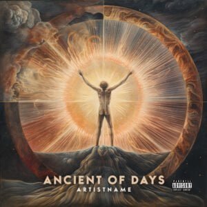 Ancient Of Days Premade Folk Doom Metal Album Cover Art