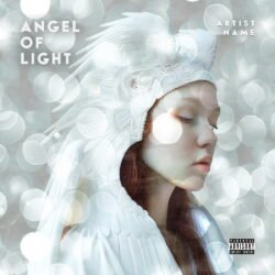 Angel Of Light premade indie pop album cover art design - for Ambient, Dark Pop Music - style Cinematic Style, Conceptual Art - in White, Grey Color