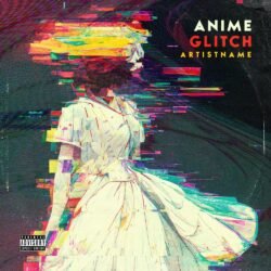 Anime Glitch Premade Album Cover Art