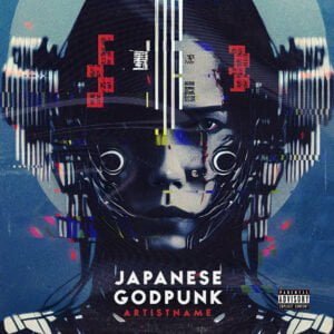 Japanese Godpunk Premade Cyberpunk Album Cover Art