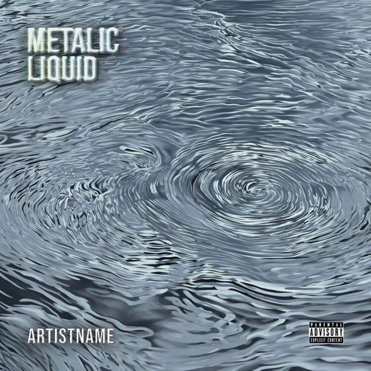 Metallic Liquid Premade Album Cover Art
