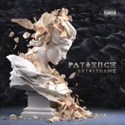 Patience premade greek portrait album cover art - for Alternative Rock, Ambient Music - style Conceptual Art, Surrealist - in White, Cream Color