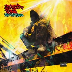 Street King premade hip hop album cover art design - for Hip-Hop, Trap Music - style Illustrated, Graffiti - in Yellow, Orange Color