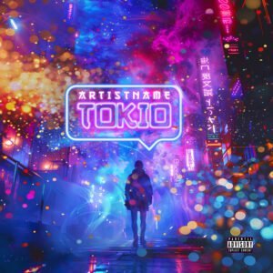 Tokyo Premade Neon Album Cover Artwork