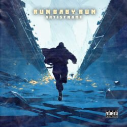 Run Baby Run Premade Techstep Album Cover Art Design