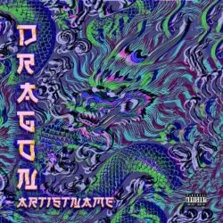 Dragon Premade Psychedelic Glitch Album Cover Art Design