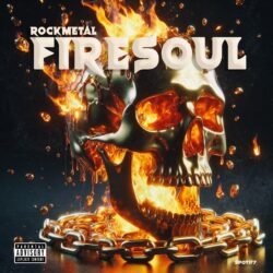 Fire Soul premade hardcore album cover art design - for Heavy Metal, Rock Music - style Cinematic Style, Dark Fantasy - in Orange, Yellow Color