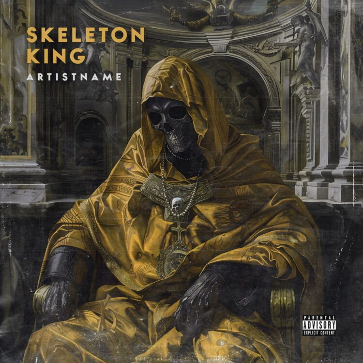 Skeleton King Premade Old Skool Rap Album Cover Art Design