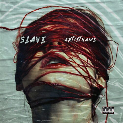 Slave premade alternative rock album cover art design - for Alternative Rock, Dark Pop Music - style Dark Surrealism, Conceptual Art - in Red, Grey Color