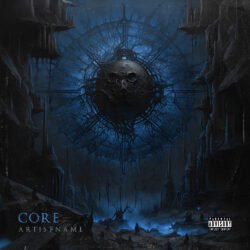 Core Exclusive Premade Album Cover Art Design - For Death Metal, Black Metal Music - Style Dark Fantasy, Dark Surrealism - In Blue, Black Color