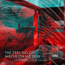 premade industrial album cover art design - for Alternative Hip-Hop, Ambient Music - style Abstract, Cinematic Style - in Red, Blue Color