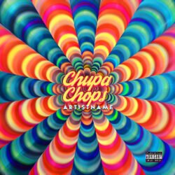 chupa chups premade jazz cover art design - for Psychedelic Rock, Synth-Pop Music - style Psychedelic Art, Geometric Art - in Red, Orange Color