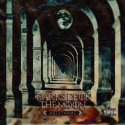 darkside of the moon album cover art design - for Dark Ambient, Darkwave Music - style Dark Fantasy, Gothic Art - in Black, Grey Color