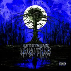 dead tree premade album cover art design - for Alternative Metal, Black Metal Music - style Dark Fantasy, Dark Surrealism - in Blue, Black Color