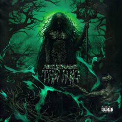 Hing premade album cover art design - for Black Metal, Death Metal Music - style Dark Fantasy, Gothic Art - in Green, Black Color