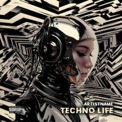 Techno Life Album Cover Art Design
