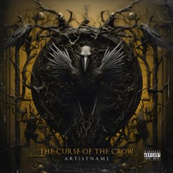 the curse of the crow metal album cover art design - for Gothic Metal, Black Metal Music - style Dark Fantasy, Gothic Art - in Black, Grey Color