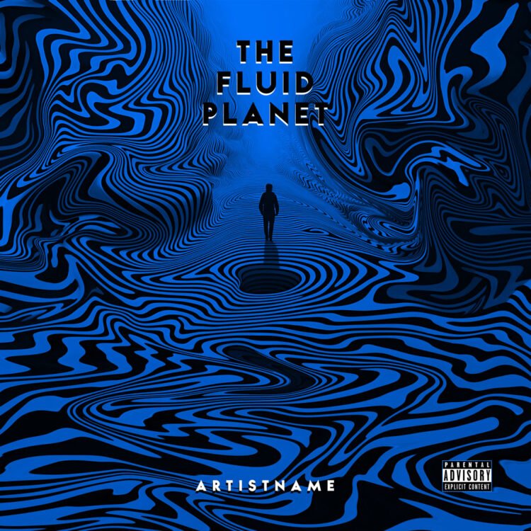 The Fluid Planet Optical Illusion Cover Art Design