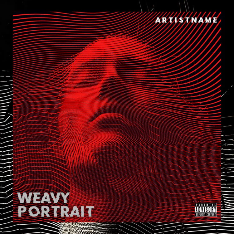 Wavy Portrait Album Cover Art Design