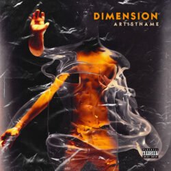 Dimension premade album cover art design - for Alternative Hip-Hop, Ambient Music - style Abstract, Cinematic Style - in Orange, Yellow Color