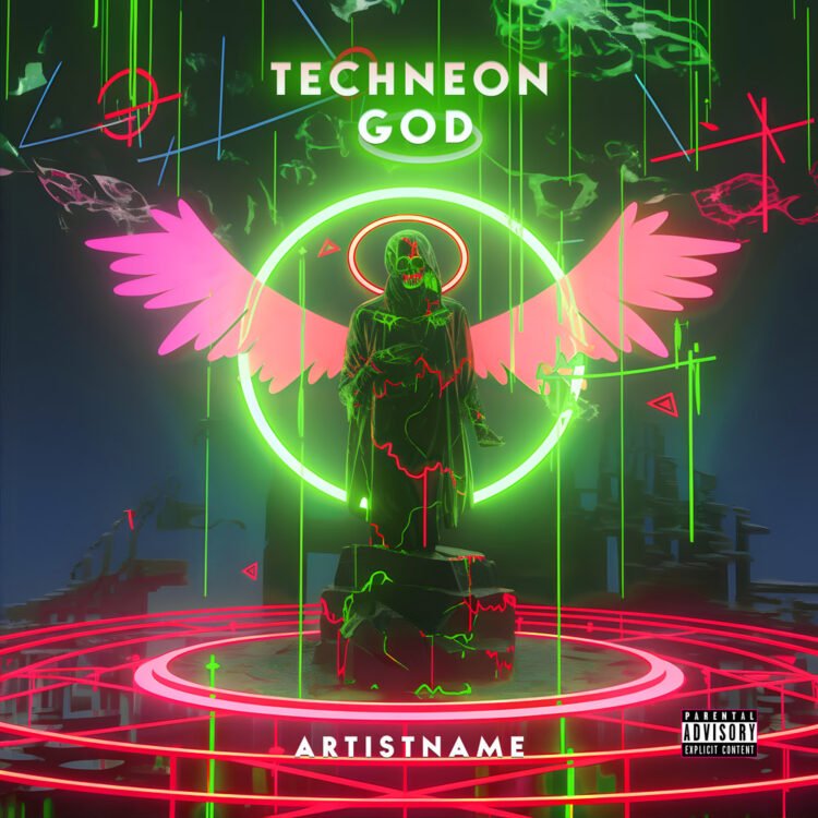 Techneon God Edm Album Cover Art Design