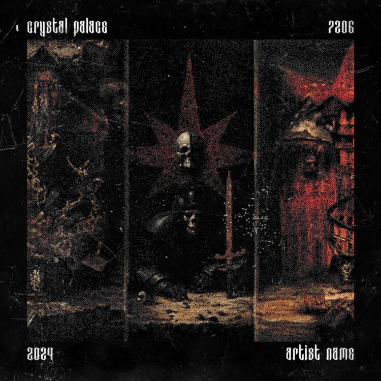 Crystal Palace Dark Death Metal Album Cover Art Design