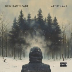 New Dawn Fade Post rock cover art design - for Ambient, Dark Ambient Music - style Cinematic Style, Conceptual Art - in Grey, Cream Color