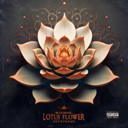 Blooming Lotus Flower Cover Art Design