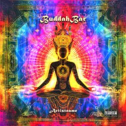 Buddha Bar Chill Out Lounge cover art - for Ambient, Chillout Music - style Psychedelic Art, Sacred Geometry - in Red, Yellow Color